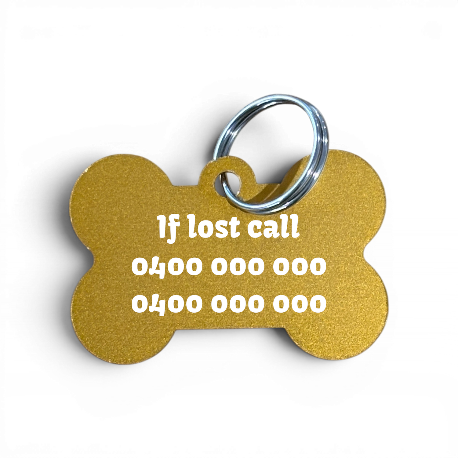 Personalised Gold Aluminium Dog Tag