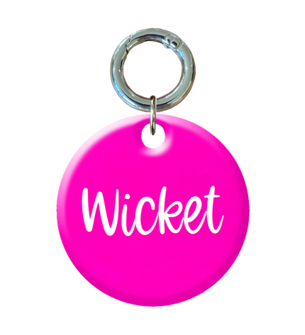 Fluro Round Pet ID Tags
