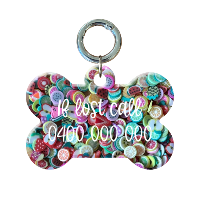 Fruit Bone Pet ID Tags