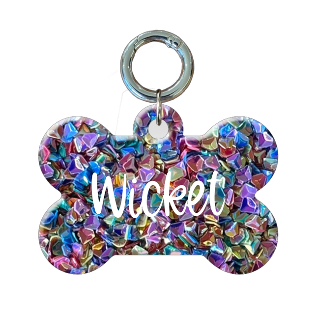 Glitter Bone Pet ID Tags