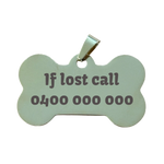 Gold Bone Stainless Steel Dog Tag