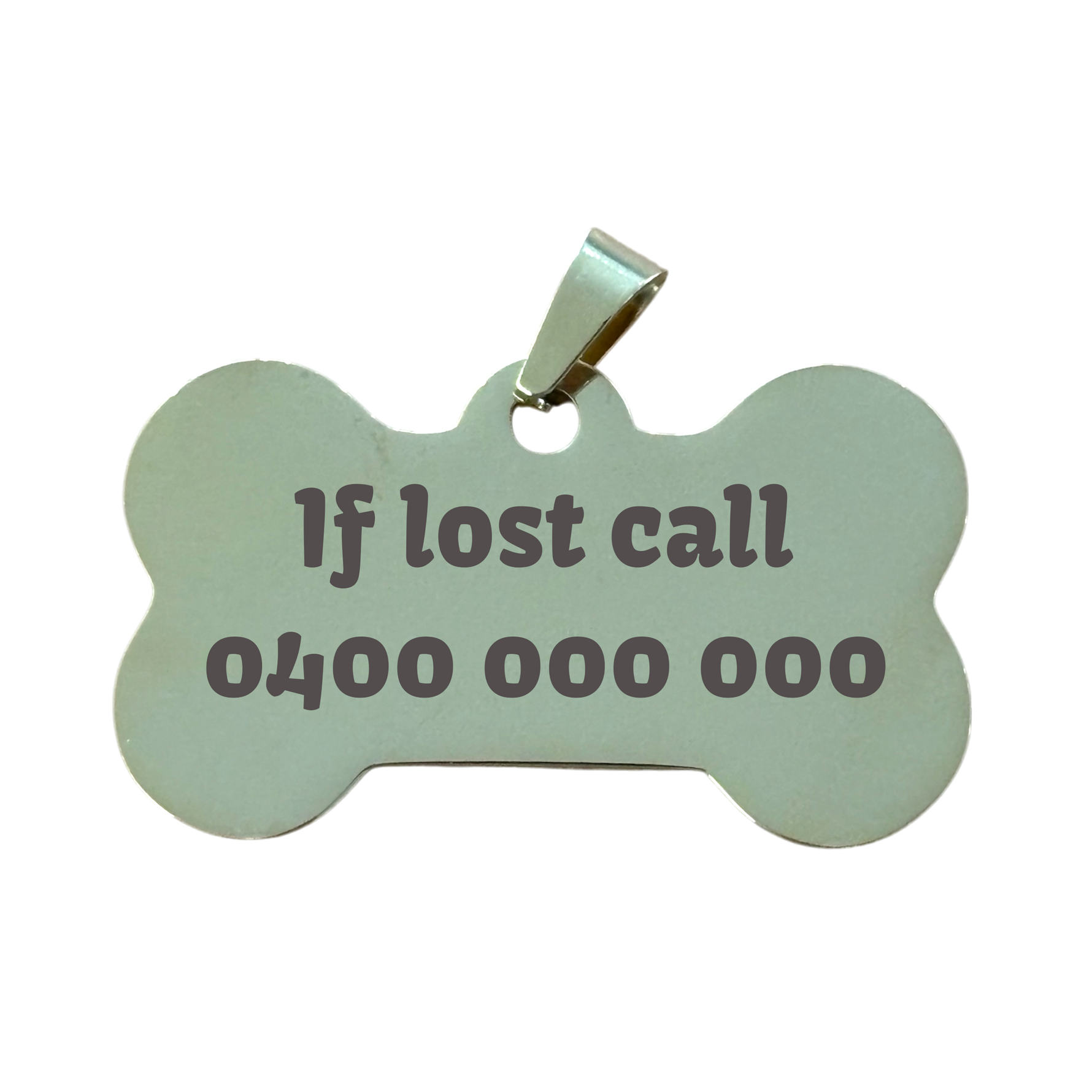 Gold Bone Stainless Steel Dog Tag