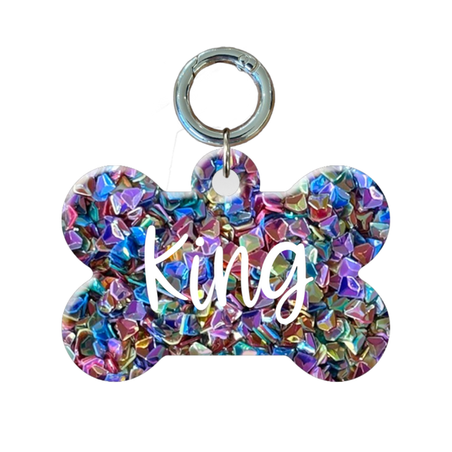 Royal Bone Glitter Tags