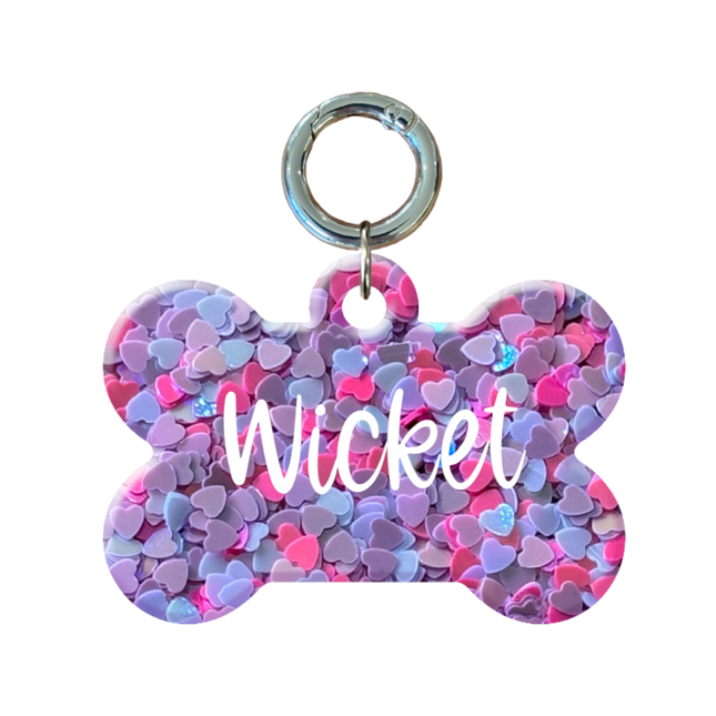 Heart Filled Bone Pet ID Tags