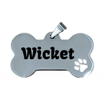 Silver Bone Stainless Steel Dog Tag 