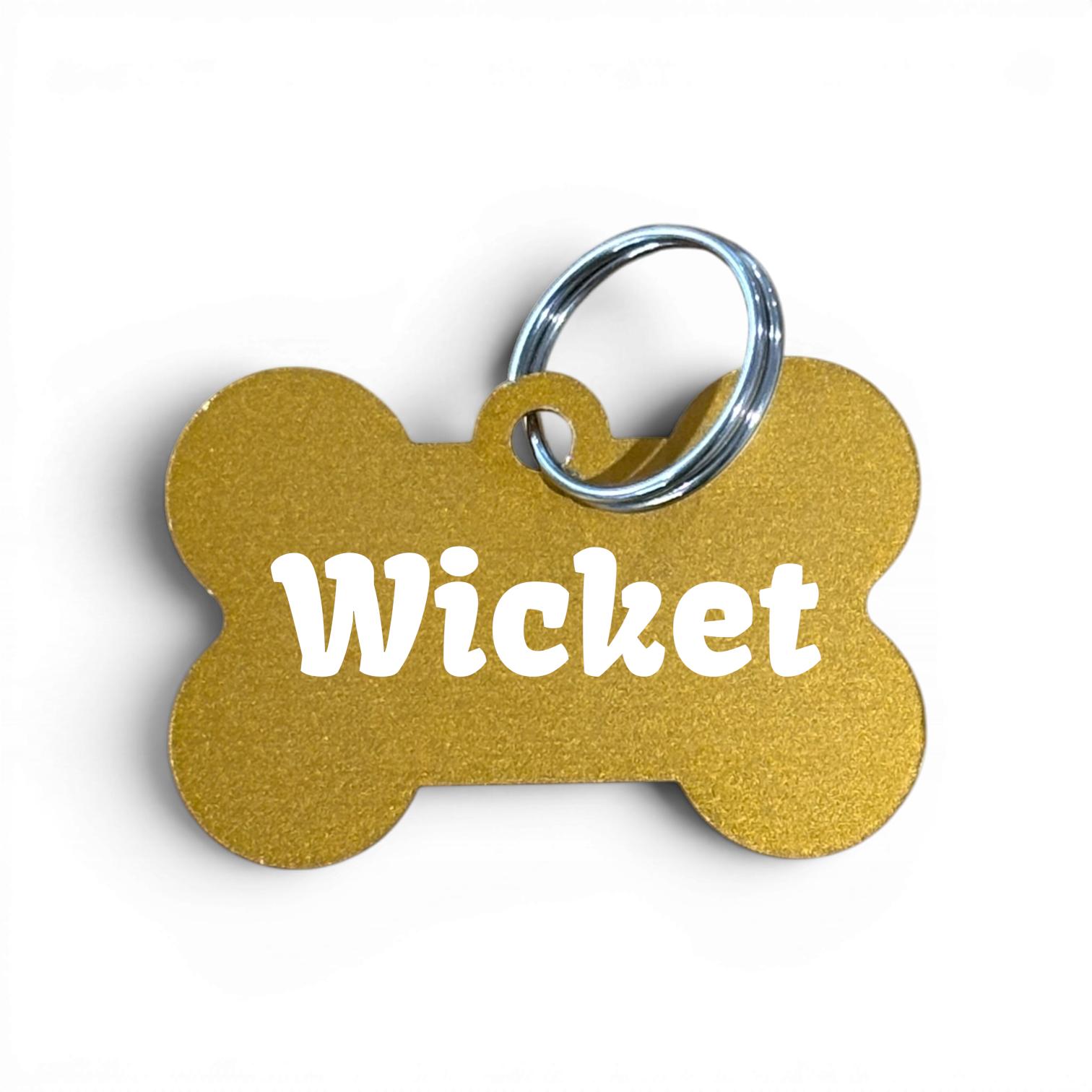 Personalised Gold Aluminium Dog Tag